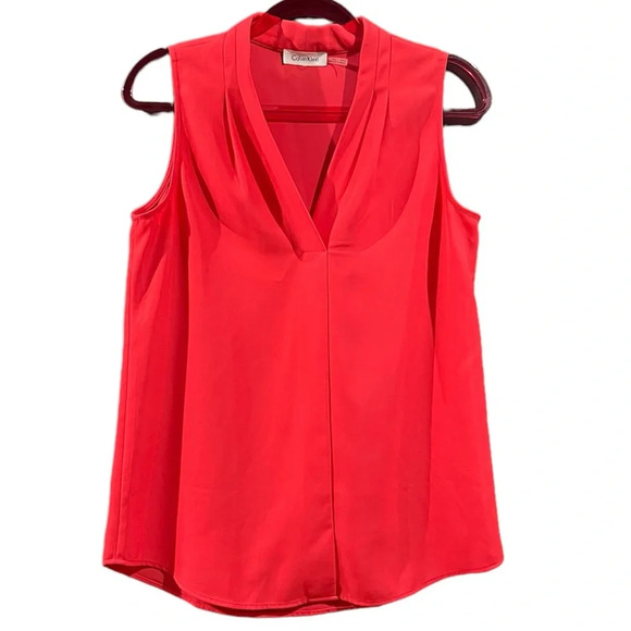 Calvin Klein Tops - Orange Red Calvin Klein Blouse size small